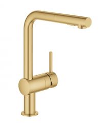 Grohe Смеситель для кухни Minta, дл.излива - 223мм, поворотный/вытяжной, 1рычаг, матовый прохладный восход солнца