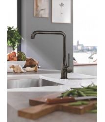 Grohe Смеситель для кухни Essence, дл.излива - 220мм, поворотный, 1рычаг, графит