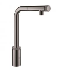 Grohe Смеситель для кухни Minta Smart Control, дл.излива - 199мм, поворотный/вытяжной, вентиль/кнопка, графит