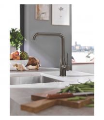 Grohe Смеситель для кухни Essence, дл.излива - 220мм, поворотный, 1рычаг, матовый графит