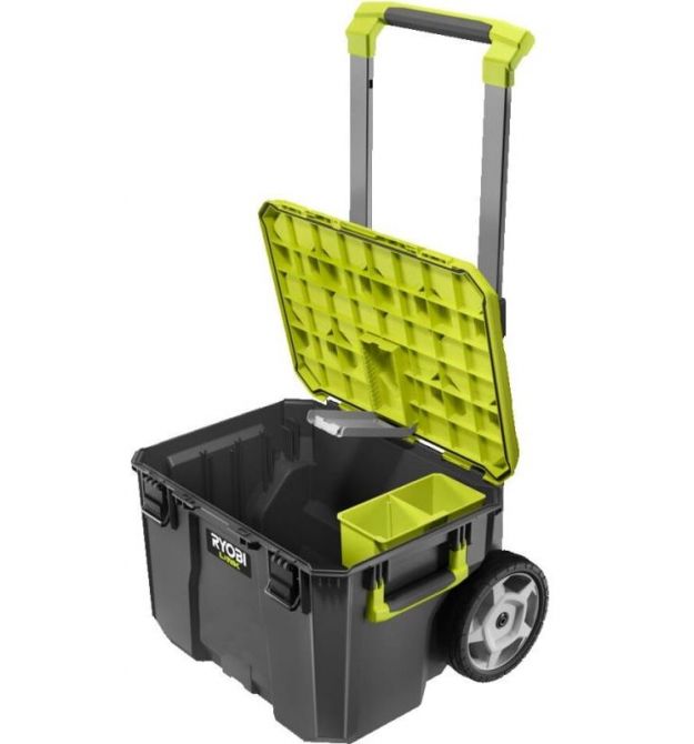 Ryobi Ящик модульный для инструмента Link RSL201, на колесиках, телескопическая ручка, 39х57х49.5см, пластик