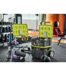 Ryobi Ящик модульный для инструмента Link RSL201, на колесиках, телескопическая ручка, 39х57х49.5см, пластик