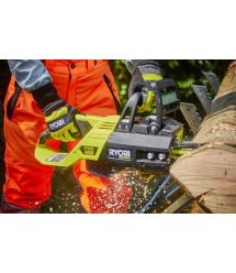 Ryobi Перчатки рабочие RAC258XL, козья кожа, защита от порезов, р.XL, черно-желтый