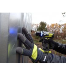 Ryobi Перчатки рабочие RAC811XL, защита от порезов, влагозащита, р.XL, серо-желтый