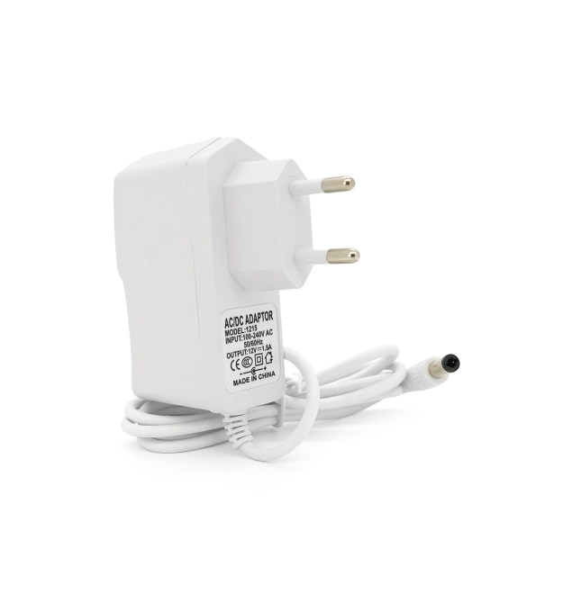 Імпульсний блок живлення 12В 1,5А (18Вт) штекер 5.5 - 2.5 довжина 1,2 м, Q50, White