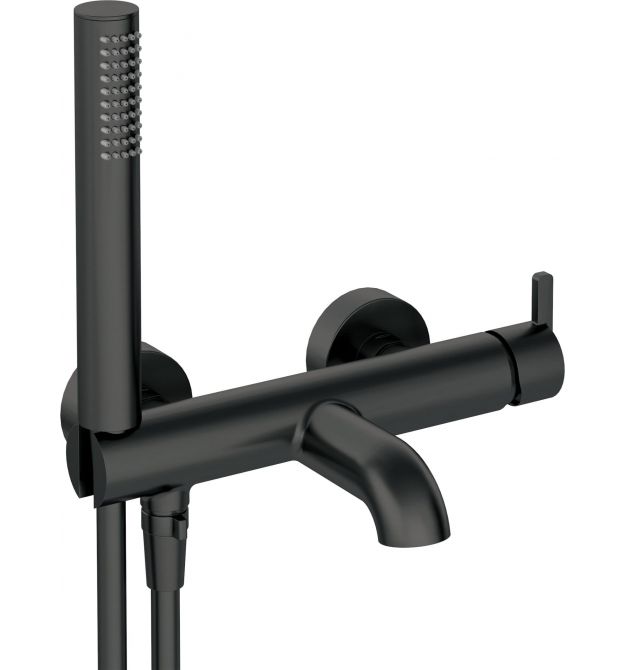 Deante Душевой набор Silia со смесителем для ванны, лейка, крепление - настенный, черный
