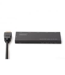 Digitus Видеосплиттер HDMI (INx1 - OUTx4), 4K, Ultra Slim