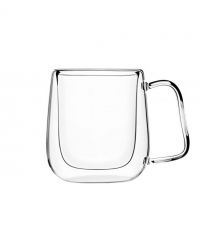 ARDESTO Набор чашек с ручками и двойными стенками, 250мл, 2шт, боросиликатное стекло, прозрачный