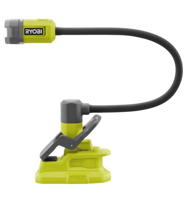 Ryobi Фонарь RLCF18-0, ONE+ 18В, 400 лм, 2 режима, гибкая штанга, фокусировка линзы (без АКБ и ЗУ)