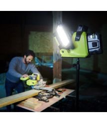 Ryobi Прожектор аккумуляторный панельный ONE+ RLP18-0 18В 3 LED панели 3000лм 3 режима яркости (без АКБ и ЗУ)