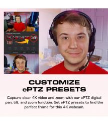 AVerMedia Вебкамера PW513 4K, 30fps, fixed focus, чёрный