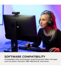 AVerMedia Вебкамера PW315 FullHD, 60fps, fixed focus, чёрный