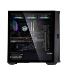 Zalman Корпус Z10, без БП, 2xUSB3.0, 1xUSB Type-C, 3x140mm Black fans, 1x120mm Black fans, TG Side Panel, EATX, Black