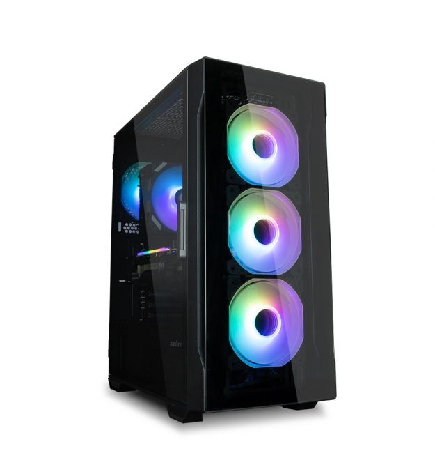 Zalman Корпус I3 Neo TG, без БП, 1xUSB3.0, 2xUSB2.0, 4x120mm RGB, TG Side/Front Panel, ATX, черный