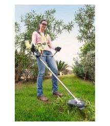 Ryobi Триммер садовый аккумуляторный RBC18X20B4F, ONE+ 18В, 1х4Ач, 20см нож/леска 30с