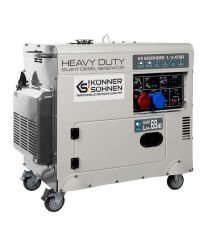 Könner & Söhnen Генератор дизельный KS 9200HDES-1/3 ATSR (EURO V),230/400В,6.5/6.0кВт,7.5/7.0кВт,1/3Фазы, электростартер, 168кг