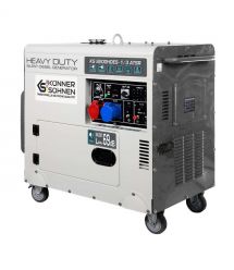 Könner & Söhnen Генератор дизельный KS 9200HDES-1/3 ATSR (EURO V),230/400В,6.5/6.0кВт,7.5/7.0кВт,1/3Фазы, электростартер, 168кг