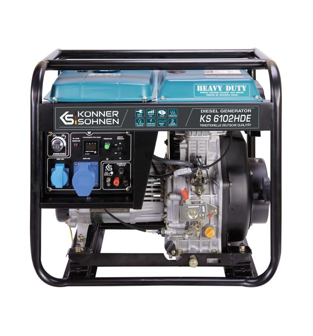 Könner & Söhnen Генератор дизельный KS 6102HDE (EURO II), 230В, 5.5кВт, электростартер, 107кг