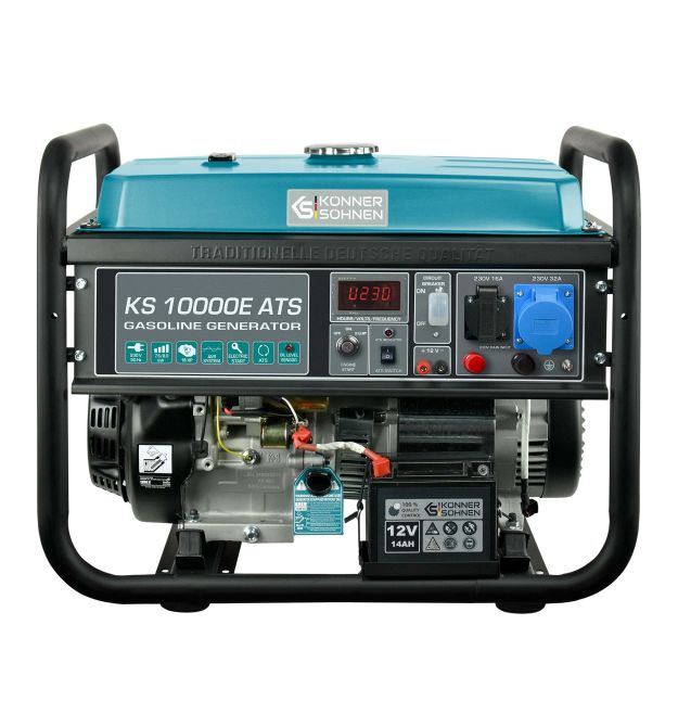 Könner & Söhnen Бензиновый генератор KS 10000E ATS, 230В, 8.0кВт, АВР (ATS), электростартер, 87.8кг