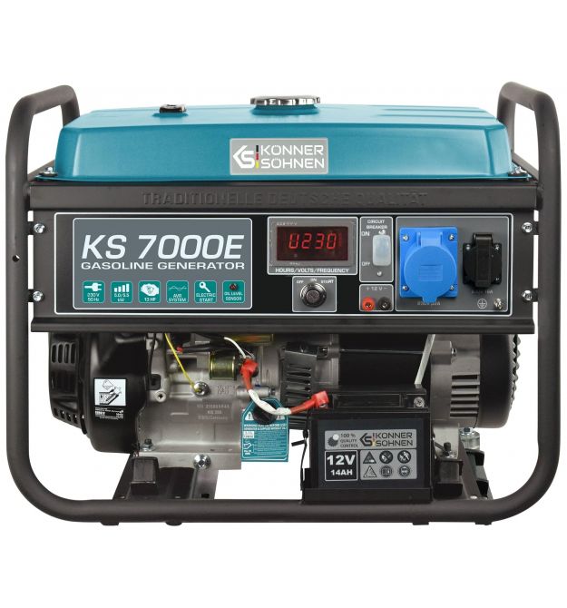 Könner & Söhnen Бензиновый генератор KS 7000E, 230В, 5.5кВт, электростартер, 76.2кг