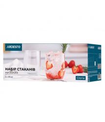 ARDESTO Набор стаканов низких Gloria, 315мл, 6шт, стекло, прозрачный