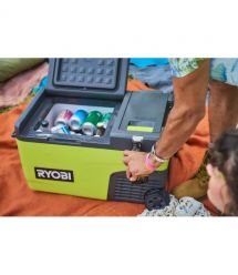 Ryobi Холодильник мобильный аккумуляторный RY18CB23A-0, 18В ONE+, работа от 220 или 12В, температура +20…-20, объем 23л
