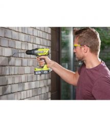 Ryobi Шуруповерт-дрель ударный аккумуляторный R18PD3-0, 18В, 50Нм, 500/1800об/мин, 1.3кг, без АКБ и ЗУ