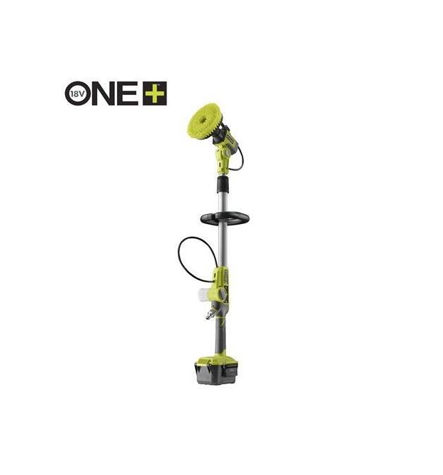 Ryobi Щетка телескопическая RWTS18-0, аккумуляторная 18В ONE+, щетка 15см, 210об/мин, длина ручки 1-1.4м, (без АКБ и ЗП)