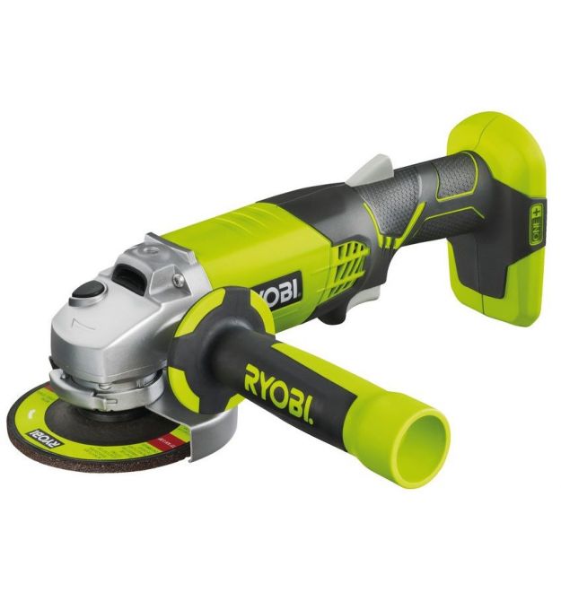 Ryobi Шлифмашина угловая аккумуляторная Ryobi R18AG-0, 115мм, 18В, 7500об/мин, ONE+, 2.64кг, без АКБ и ЗУ