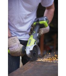 Ryobi Шлифмашина угловая аккумуляторная Ryobi R18AG-0, 115мм, 18В, 7500об/мин, ONE+, 2.64кг, без АКБ и ЗУ