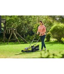 Ryobi Газонокосилка ONE+ Hybrid RY18LMH37A-250 18В/220В 2х5.0А/ч, 37см, 25-70 мм, 45л, мульчирование