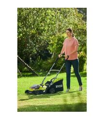 Ryobi Газонокосилка ONE+ Hybrid RY18LMH37A-250 18В/220В 2х5.0А/ч, 37см, 25-70 мм, 45л, мульчирование