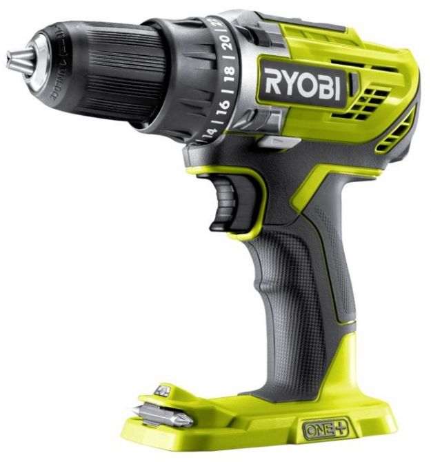 Ryobi Шуруповерт-дрель аккумуляторный R18DD3-0, 18В, 50Нм, 500/1800об/мин, 1.2кг, без АКБ и ЗУ