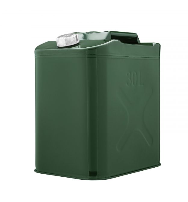 2E Канистра топливная вертикальная 30л металл 0.8мм, 3.3кг, зеленый