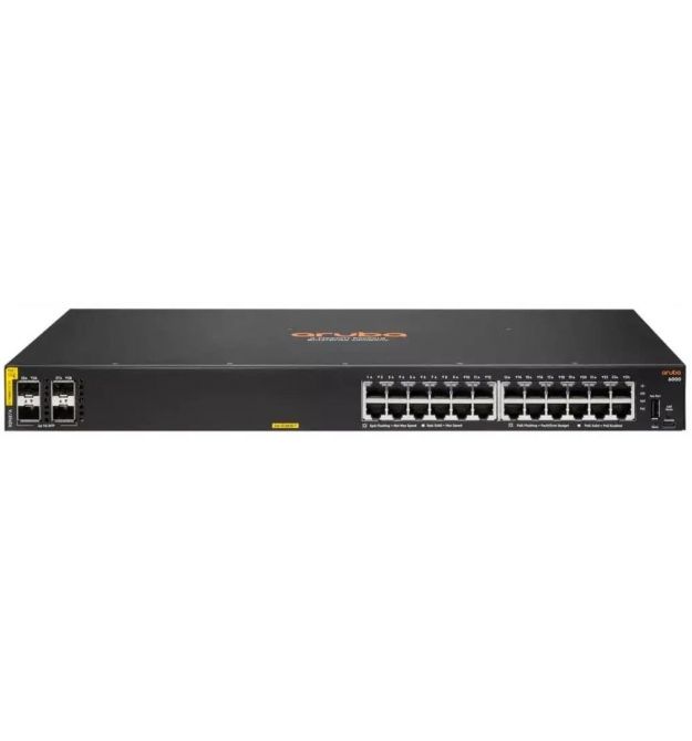 HPE Коммутатор Aruba 6000 24G CL4 4SFP Switch, 24xGE, 4xGE SFP Ports, 370W PoE Class 4, LT Warranty