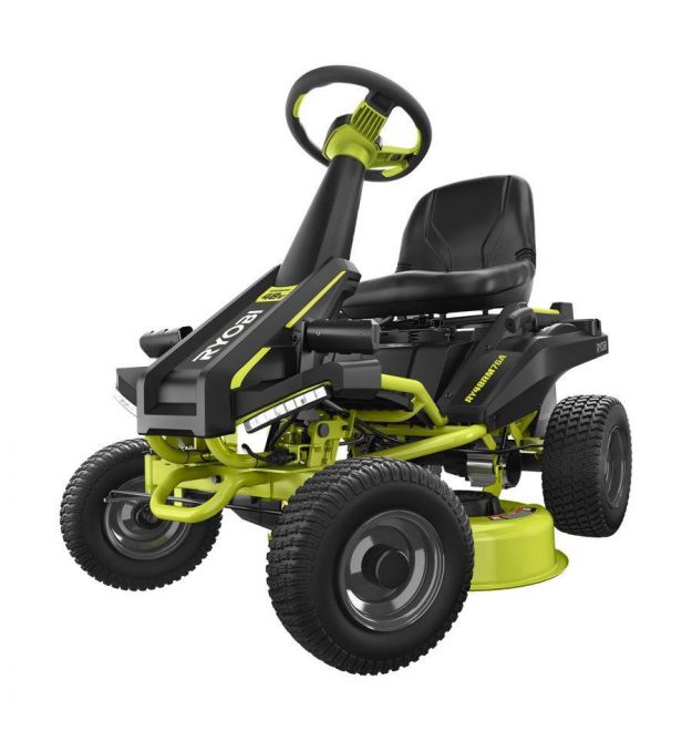 Ryobi Газонокосарка-райдер акумуляторна RY48RM76A, 48В, 1х50Аг, 76см, 35-115мм, до 4000 кв.м, фари, круз-контроль