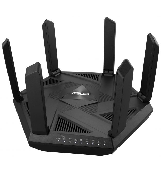 ASUS Маршрутизатор RT-AXE7800 Wi-Fi 6E 3xGE LAN 1xGE WAN 1x2.5GE LAN/WAN 1xUSB3.2 MU-MIMO OFDMA MESH gaming