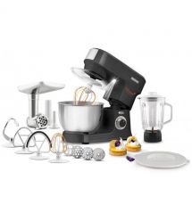 Sencor Кухонная машина 1000Вт, чаша-металл, корпус-пластик, насадок-15, черный