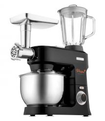 Sencor Кухонная машина 1000Вт, чаша-металл, корпус-пластик, насадок-15, черный