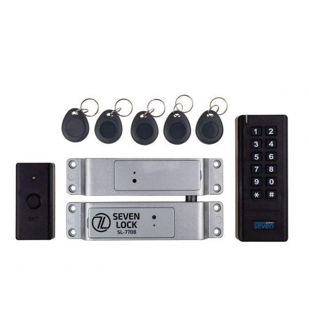 Беспроводной комплект контроля доступа SEVEN LOCK SL-7708 black