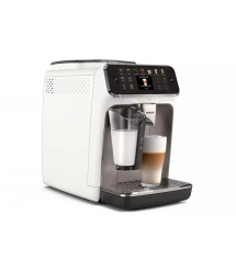 Philips Кофемашина Series 4400 LatteGo, 1.8л, зерно+мол., автомат.капуч, дисплей, авторецептов -12, бело-серебристый