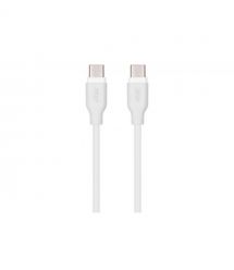 2E Кабель USB-C - USB-C Glow 60W 1m White