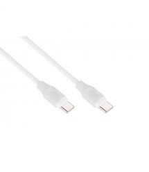 2E Кабель USB-C - USB-C Glow 60W 1m White