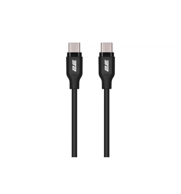 2E Кабель USB-C - USB-C Glow 60W 1m Black