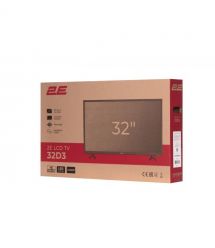 2E Телевізор 32" LED HD 50Hz Black