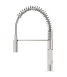 Grohe Смеситель для кухни Via Cosmo, дл.излива - 236мм, поворотный/гибкий, 1рычаг, супер сталь