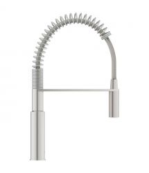 Grohe Смеситель для кухни Via Cosmo, дл.излива - 236мм, поворотный/гибкий, 1рычаг, супер сталь