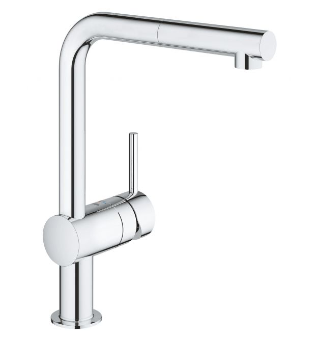 Grohe Смеситель для кухни Vento, дл.излива - 223мм, поворотный/вытяжной, 1рычаг, хром