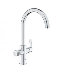 Grohe Смеситель для кухни Start Curve, дл.излива - 223мм, поворотный, 1+1фильтр, хром