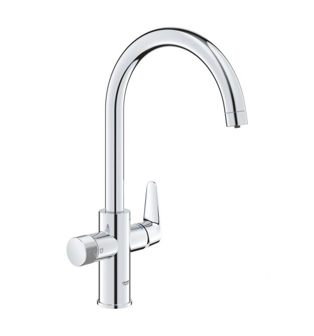 Grohe Смеситель для кухни Start Curve, дл.излива - 223мм, поворотный, 1+1фильтр, хром